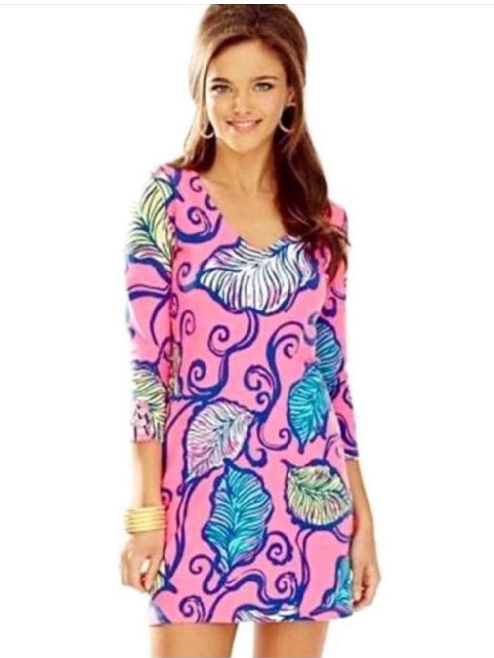 Lilly Pulitzer Clarke Dress Leaves in the Breeze Large